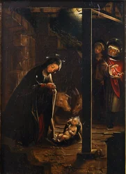 Geburt Christi im nächtlichen Licht